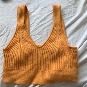Orange Urban Outfitters knit crop top